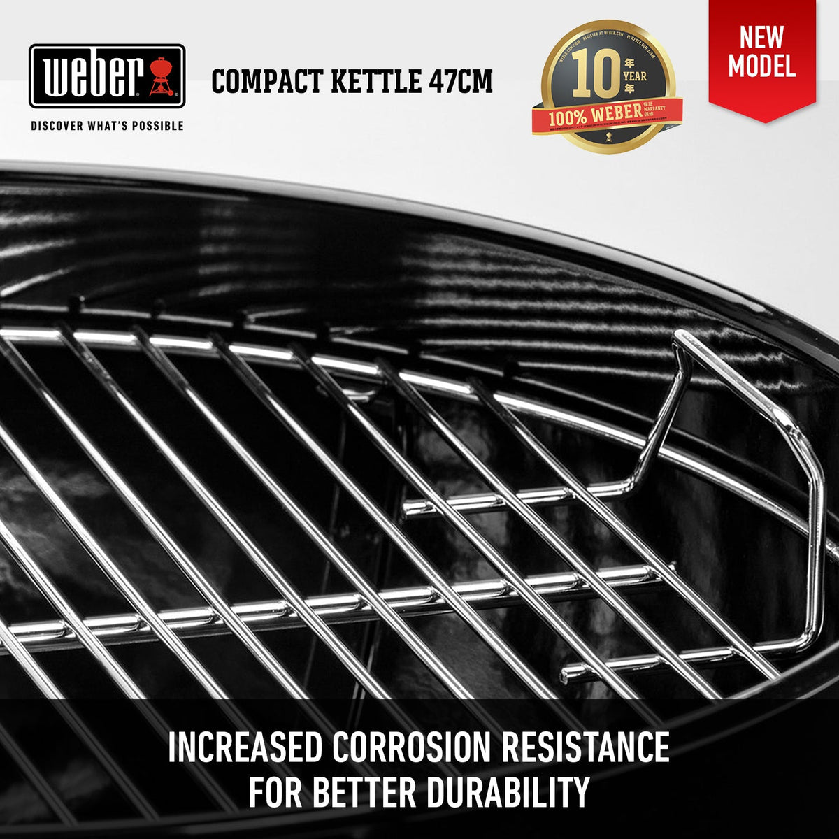 เตาถ่าน Weber 47cm Compact Kettle with Thermometer – The Barbecue Store ...