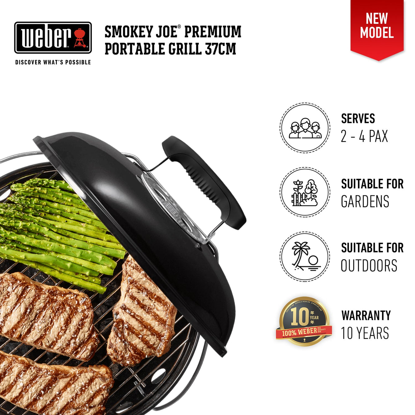 WEBER 37cm Smokey Joe Premium - USA – The Barbecue Store Thailand